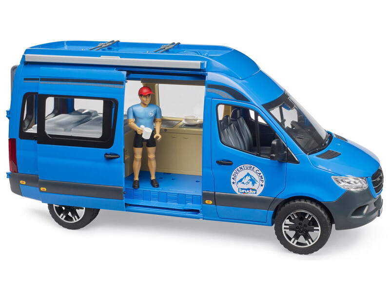 Bruder MB Sprinter Camper s řidičem a příslušenstvím 1:16